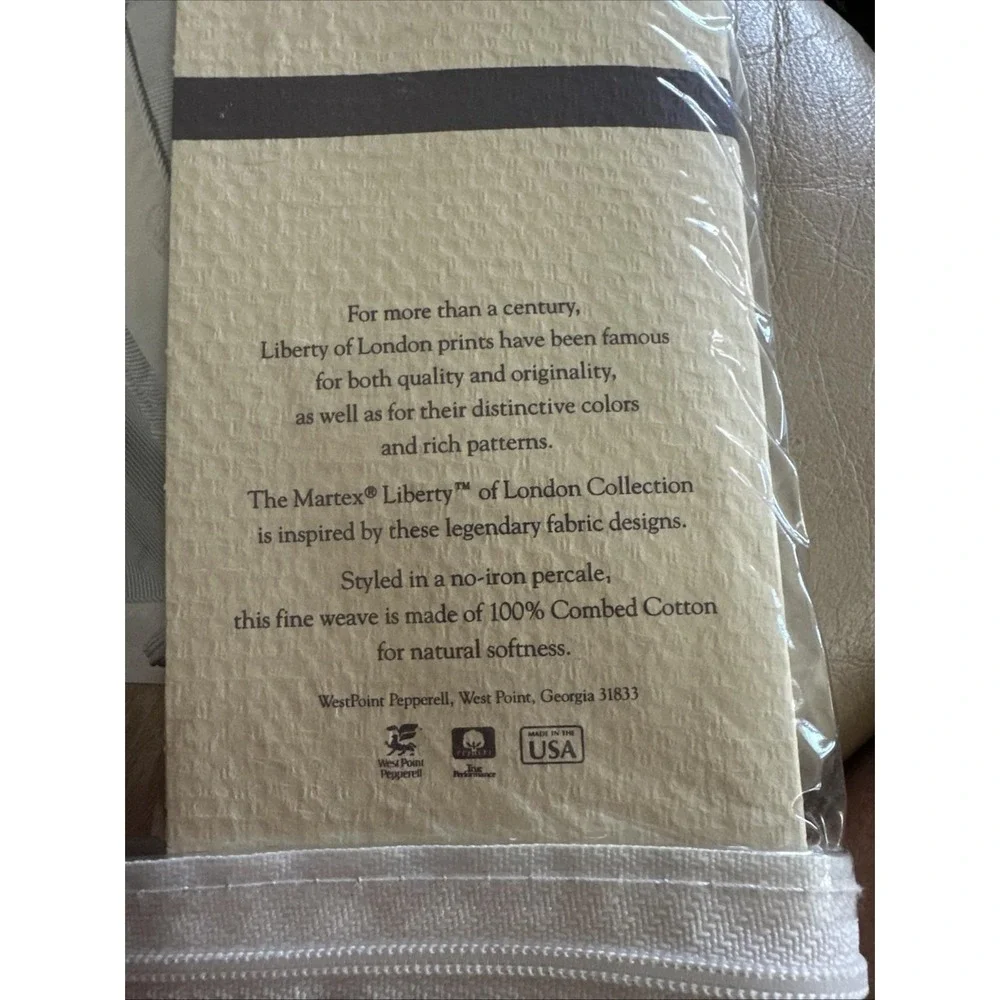 Martex Liberty Of London  Standard Pillow Sham Ticking Fabric‎ Cotton NOS